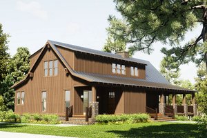 Farmhouse Exterior - Rear Elevation Plan #17-2359