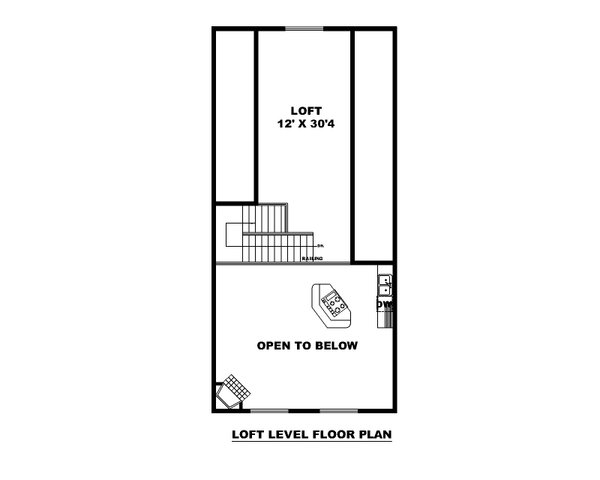 Cabin Floor Plan - Upper Floor Plan #117-1017