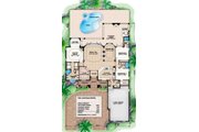 Mediterranean Style House Plan - 4 Beds 3 Baths 3089 Sq/Ft Plan #27-405 