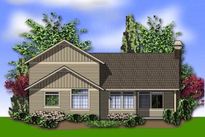 Exterior - Rear Elevation for Craftsman House Plan #48-537 - 3 bed, 2.5 bath