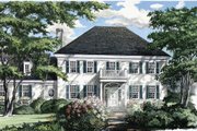 Colonial Style House Plan - 3 Beds 2 Baths 2357 Sq/Ft Plan #137-104 Exterior 