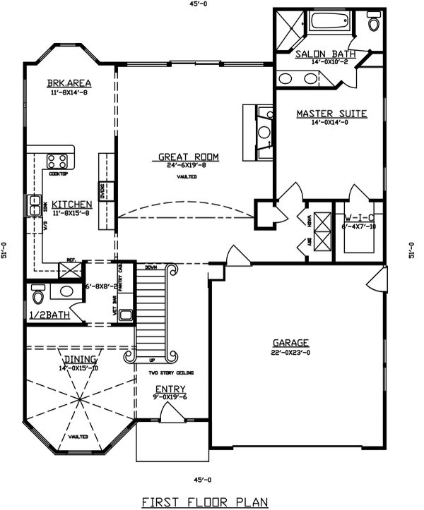 Home Plan - Mediterranean Floor Plan - Main Floor Plan #405-342