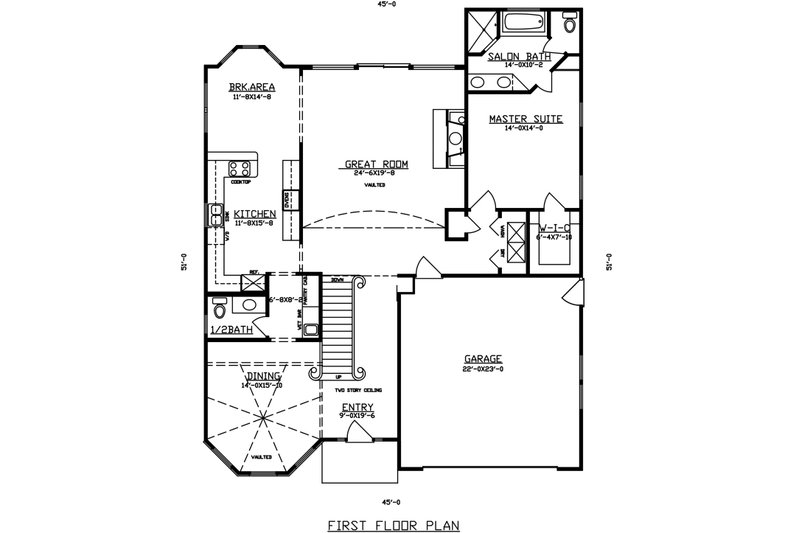 Dream House Plan - Floor Plan - Main Floor for Mediterranean House Plan #405-342 - 5 bed, 4.5 bath