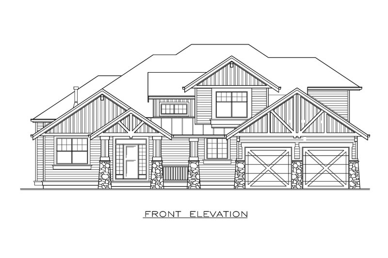 Home Plan - Exterior - Front Elevation 3 for Craftsman House Plan #1100-117 - 3 bed, 2.5 bath