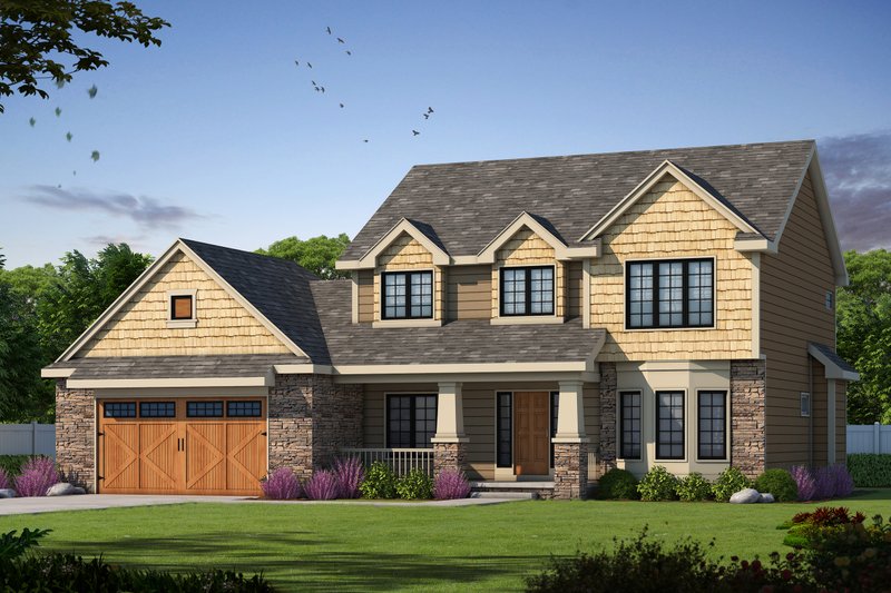 Dream House Plan - Craftsman Exterior - Front Elevation Plan #20-2416