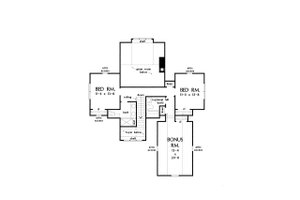 Floor Plan - Upper Floor for Cottage House Plan #929-1137 - 3 bed, 3 bath
