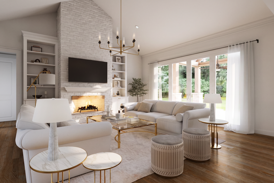 Interior - Family Room for Farmhouse House Plan #1117-47 - 3 bed, 2.5 bath