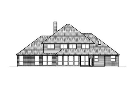 Exterior - Rear Elevation for Colonial House Plan #84-433 - 6 bed, 4.5 bath