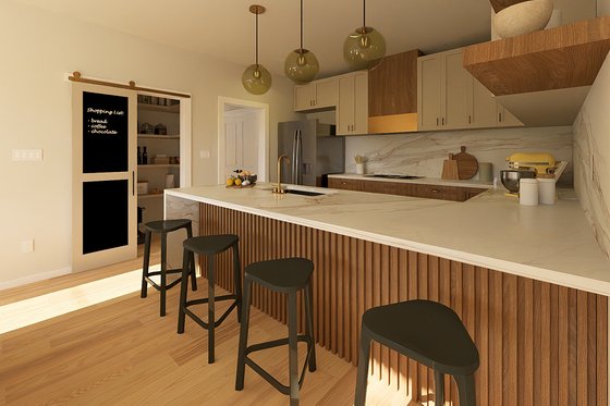 Interior - Kitchen for Farmhouse House Plan #126-236 - 2 bed, 2 bath