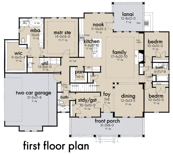 Farmhouse Floor Plan - Main Floor Plan #120-263