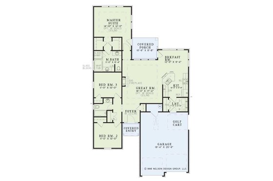 Floor Plan - Main Floor for Country House Plan #17-2651 - 3 bed, 2 bath