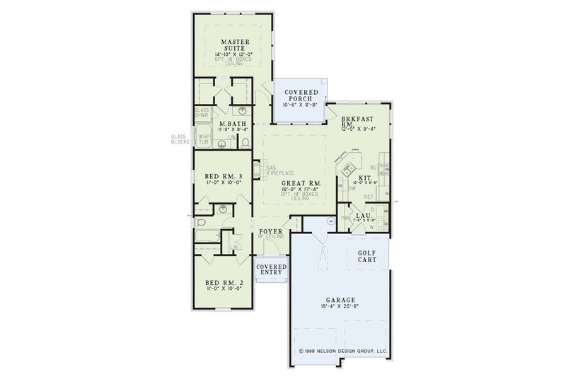 Home Plan - Floor Plan - Main Floor for Country House Plan #17-2651 - 3 bed, 2 bath