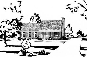 Cottage Exterior - Front Elevation Plan #36-264
