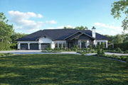 Country Style House Plan - 4 Beds 3.5 Baths 3076 Sq/Ft Plan #515-5 Exterior 