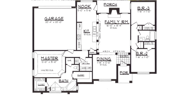 Home Plan - Traditional Floor Plan - Main Floor Plan #62-106