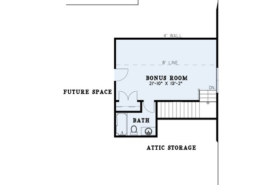 Floor Plan - Upper Floor for Country House Plan #17-2048 - 4 bed, 3.5 bath