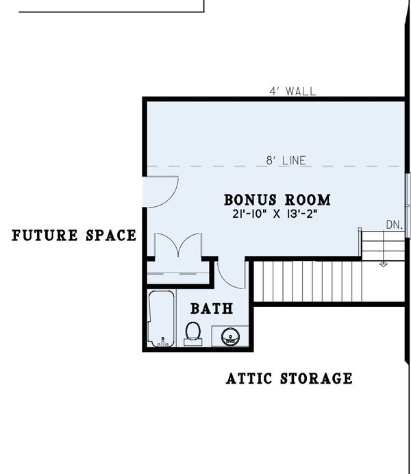 House Design - Country Floor Plan - Upper Floor Plan #17-2048