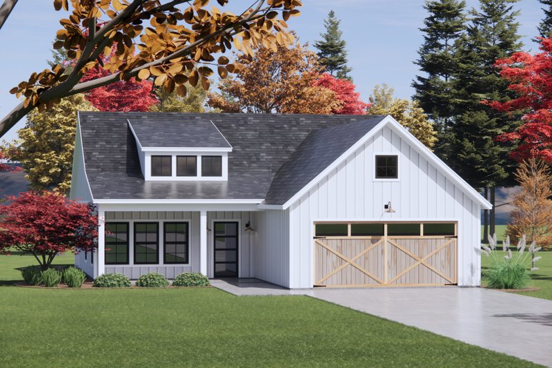 Dream House Plan - Exterior - Front Elevation 5 for Farmhouse House Plan #1096-135 - 3 bed, 2 bath