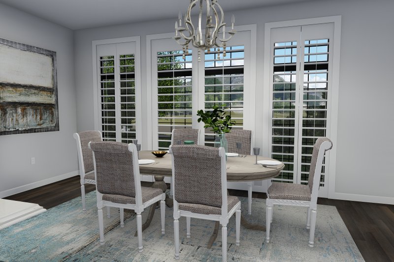 House Plan Design - Interior - Dining Room 1 for European House Plan #1060-75 - 3 bed, 3.5 bath