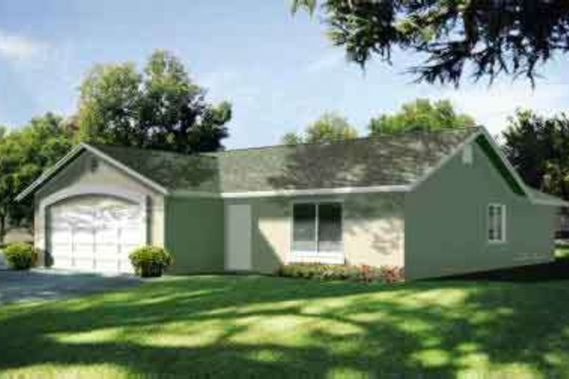 Dream House Plan - Exterior - Front Elevation 3 for Mediterranean House Plan #1-1178 - 2 bed, 2 bath