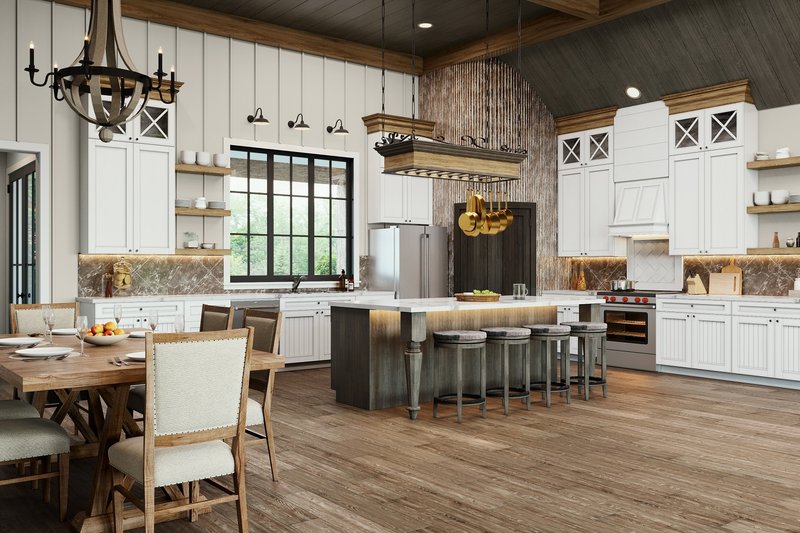Architectural House Design - Interior - Kitchen 2 for Barndominium House Plan #44-261 - 3 bed, 2 bath