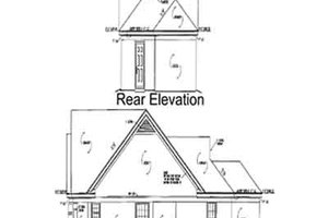 Exterior - Rear Elevation for Southern House Plan #81-128 - 2 bed, 2 bath