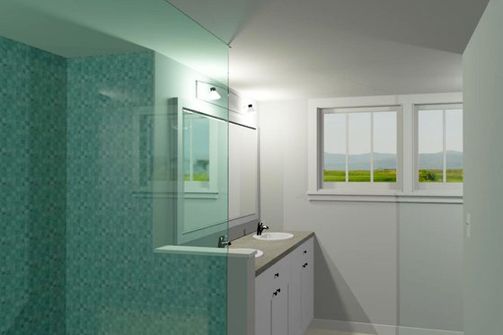 Interior - Master Bathroom for Craftsman House Plan #461-51 - 3 bed, 2.5 bath