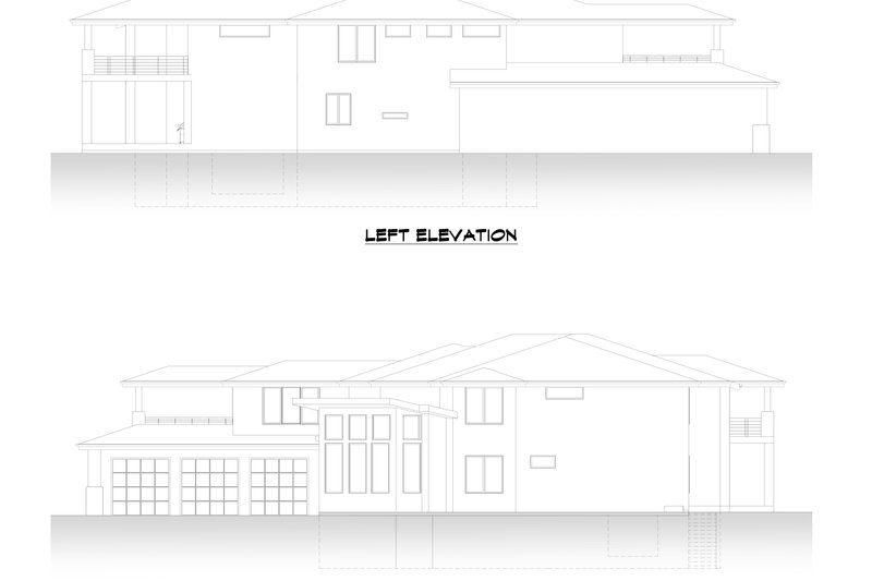 Architectural House Design - Exterior - Other Elevation 4 for Contemporary House Plan #1066-140 - 6 bed, 6.5 bath