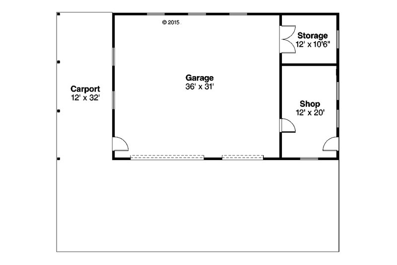 Home Plan - Floor Plan - Main Floor for Prairie House Plan #124-994, 0 bath