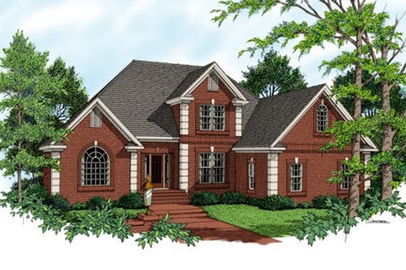 Home Plan - European Exterior - Front Elevation Plan #56-199