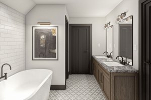 Interior - Master Bathroom 1 for Barndominium House Plan #455-544 - 3 bed, 2.5 bath