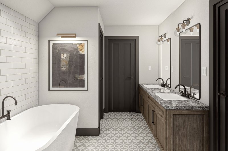 Home Plan - Interior - Master Bathroom 1 for Barndominium House Plan #455-544 - 3 bed, 2.5 bath