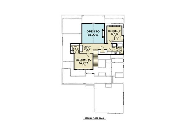 Home Plan - Craftsman Floor Plan - Upper Floor Plan #1070-105