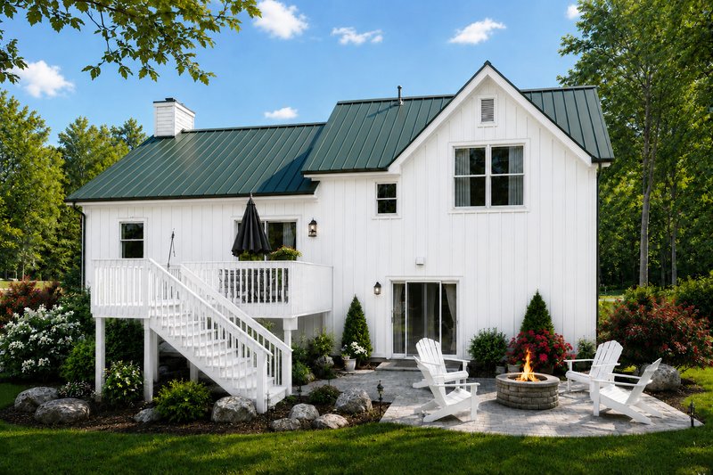 Architectural House Design - Exterior - Rear Elevation 2 for Farmhouse House Plan #928-427 - 3 bed, 3 bath