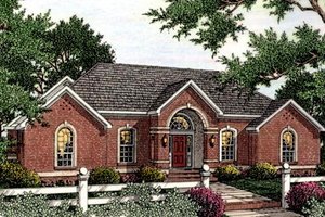 Southern Exterior - Front Elevation Plan #406-119