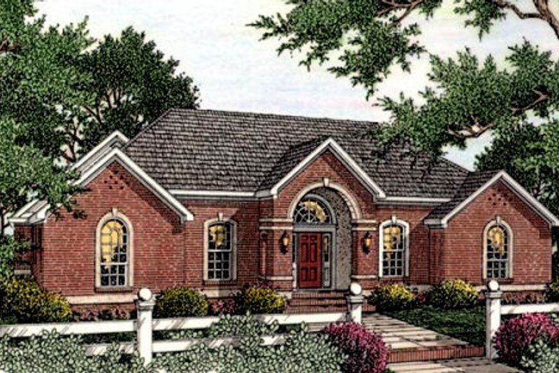 Architectural House Design - Southern Exterior - Front Elevation Plan #406-119