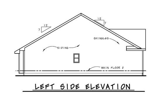 Exterior - Other Elevation 1 for Traditional House Plan #20-2452 - 3 bed, 2.5 bath