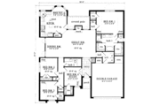 European Style House Plan - 4 Beds 2 Baths 1915 Sq/Ft Plan #42-175 