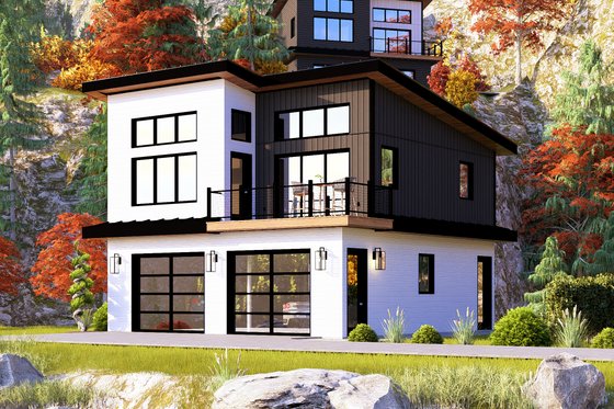 Exterior - Front Elevation for Contemporary House Plan #1064-433 - 2 bed, 1 bath