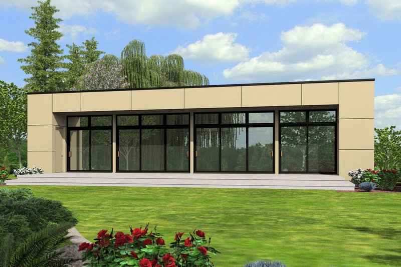 Architectural House Design - Exterior - Rear Elevation for Contemporary House Plan #48-667 - 2 bed, 2 bath