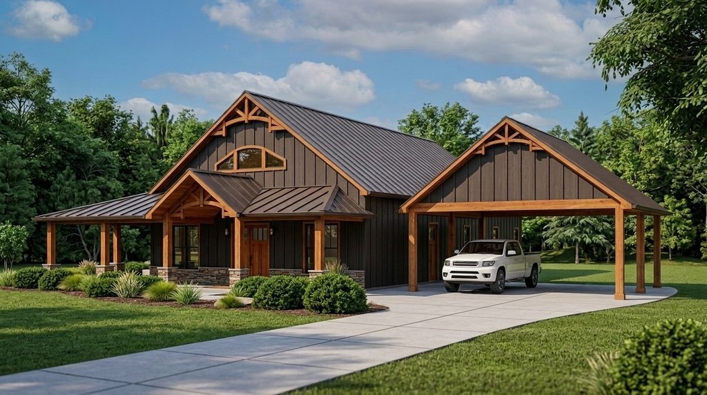 Exterior - Front Elevation 2 for Country House Plan #1064-276 - 3 bed, 2 bath