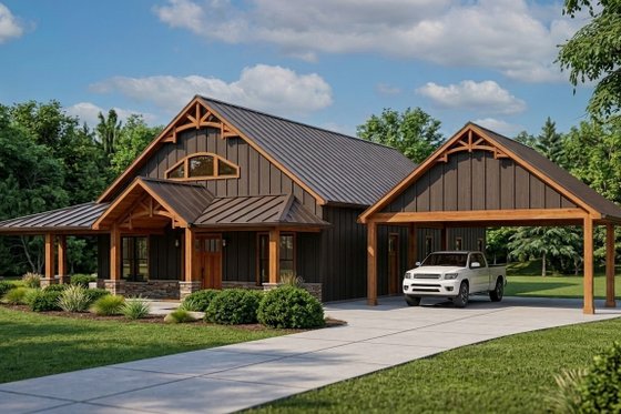 Exterior - Front Elevation for Country House Plan #1064-276 - 3 bed, 2 bath