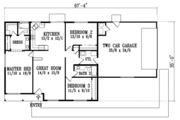 Mediterranean Style House Plan - 3 Beds 2 Baths 1396 Sq/Ft Plan #1-1186 