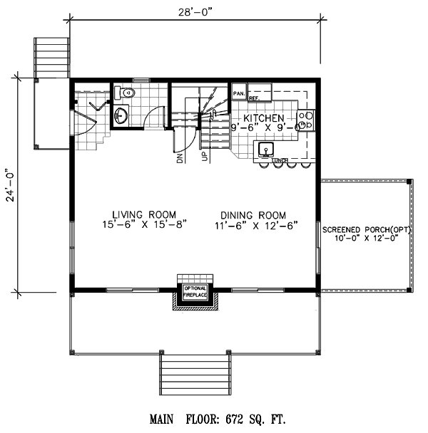 Traditional Floor Plan - Main Floor Plan #138-309