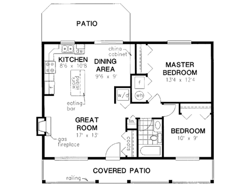 Cabin Style House  Plan  2 Beds 1  Baths 900 Sq Ft Plan  18 