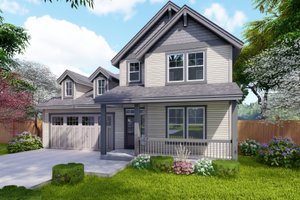 Craftsman Exterior - Front Elevation Plan #53-698