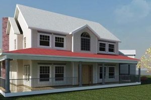 Farmhouse Exterior - Front Elevation Plan #524-15