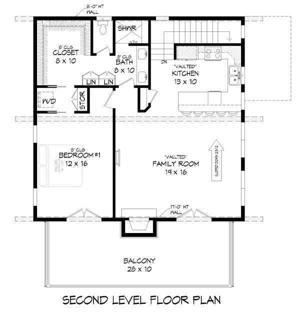 Architectural House Design - Modern Floor Plan - Upper Floor Plan #932-373