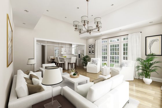 Interior - Family Room for Craftsman House Plan #45-588 - 1 bed, 1.5 bath