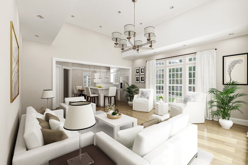 Architectural House Design - Interior - Family Room for Craftsman House Plan #45-588 - 1 bed, 1.5 bath